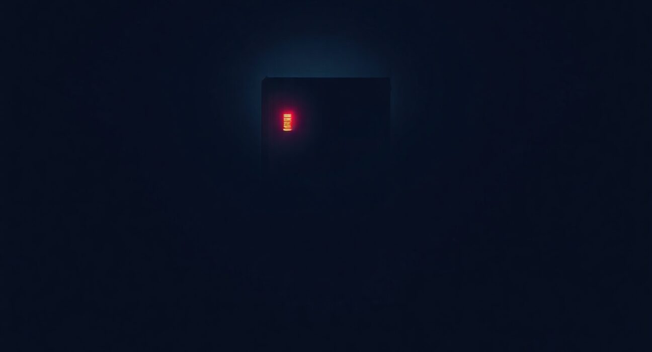 Server rack with red warning light symbolizing Felix DEX shutdown