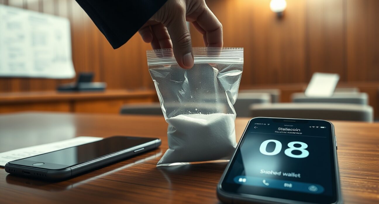Evidence of fentanyl precursor and cryptocurrency used in money laundering scheme by indicted firms.