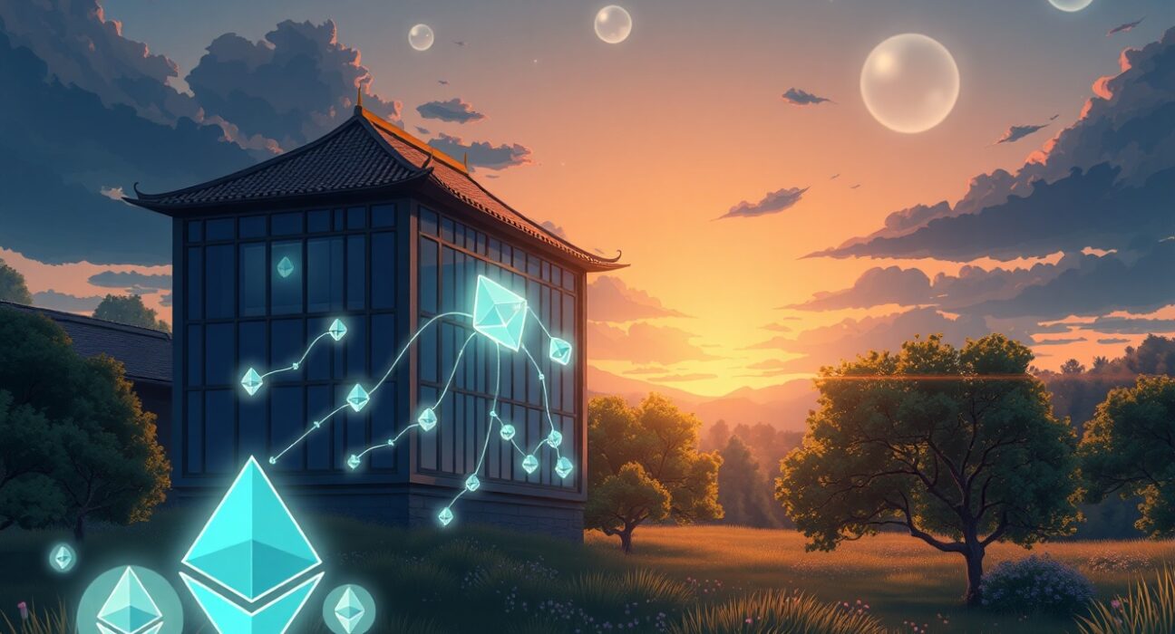 FG Nexus corporate Ethereum treasury strategy shift with digital asset management visualization