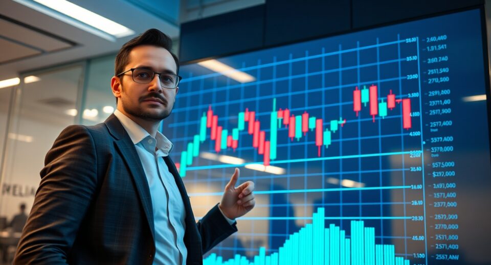 Financial analyst reviewing crypto chart showing Bitcoin, Ethereum, and Solana near capitulation zone