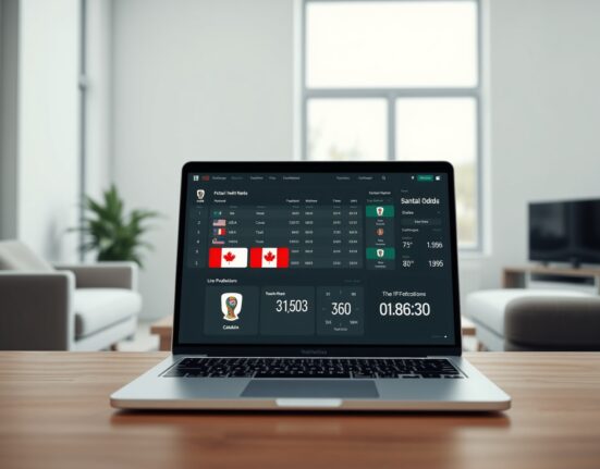 FIFA 2026 World Cup prediction market dashboard showing live odds and team flags.
