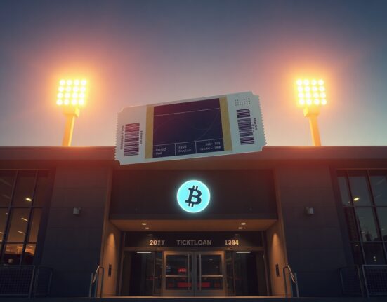 Digital World Cup ticket interface with blockchain security elements