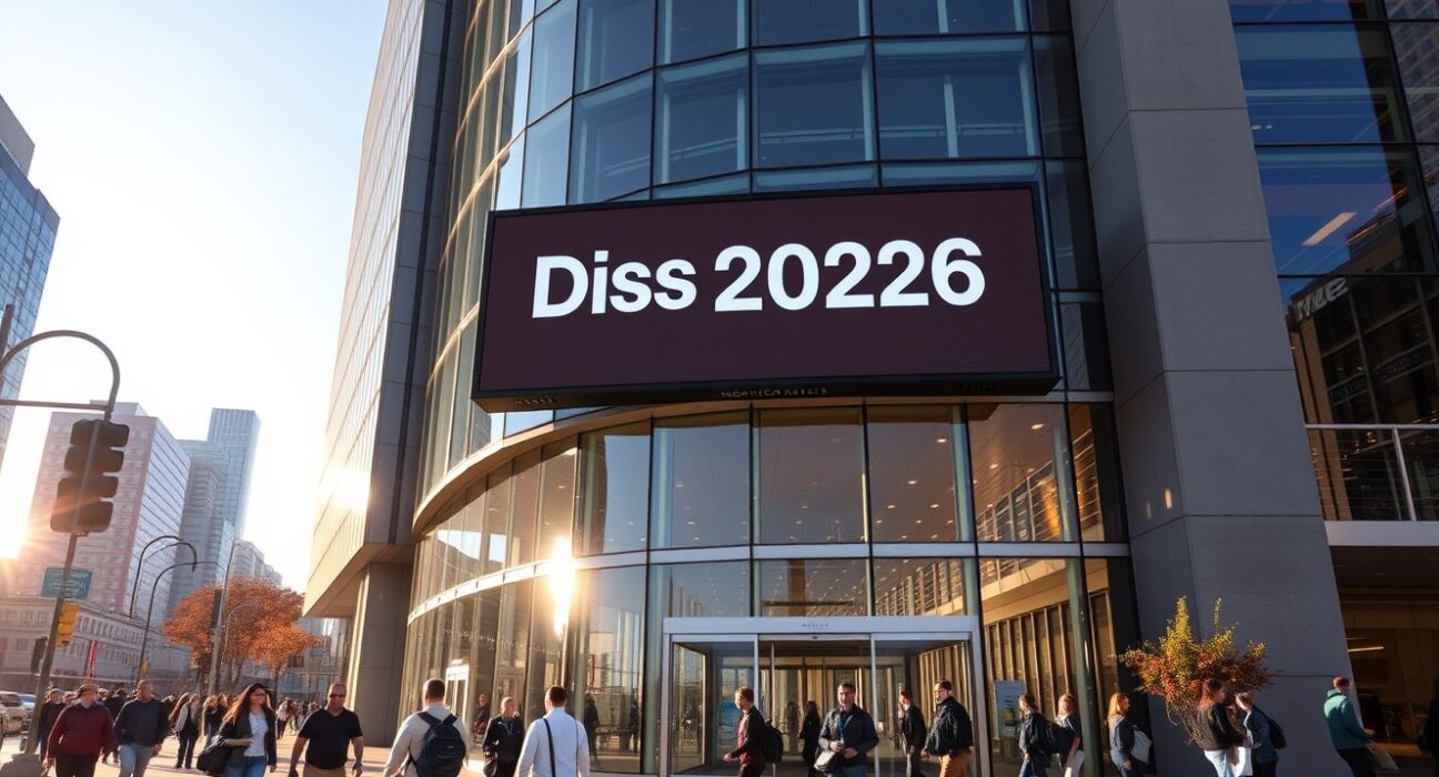 Exterior of Moscone West in San Francisco hosting Bitcoin World Disrupt 2026 tech conference