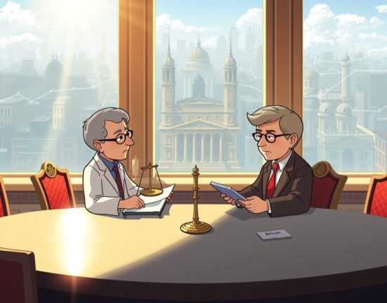 Symbolic representation of FINRA board appointments impacting cryptocurrency regulation and financial oversight.