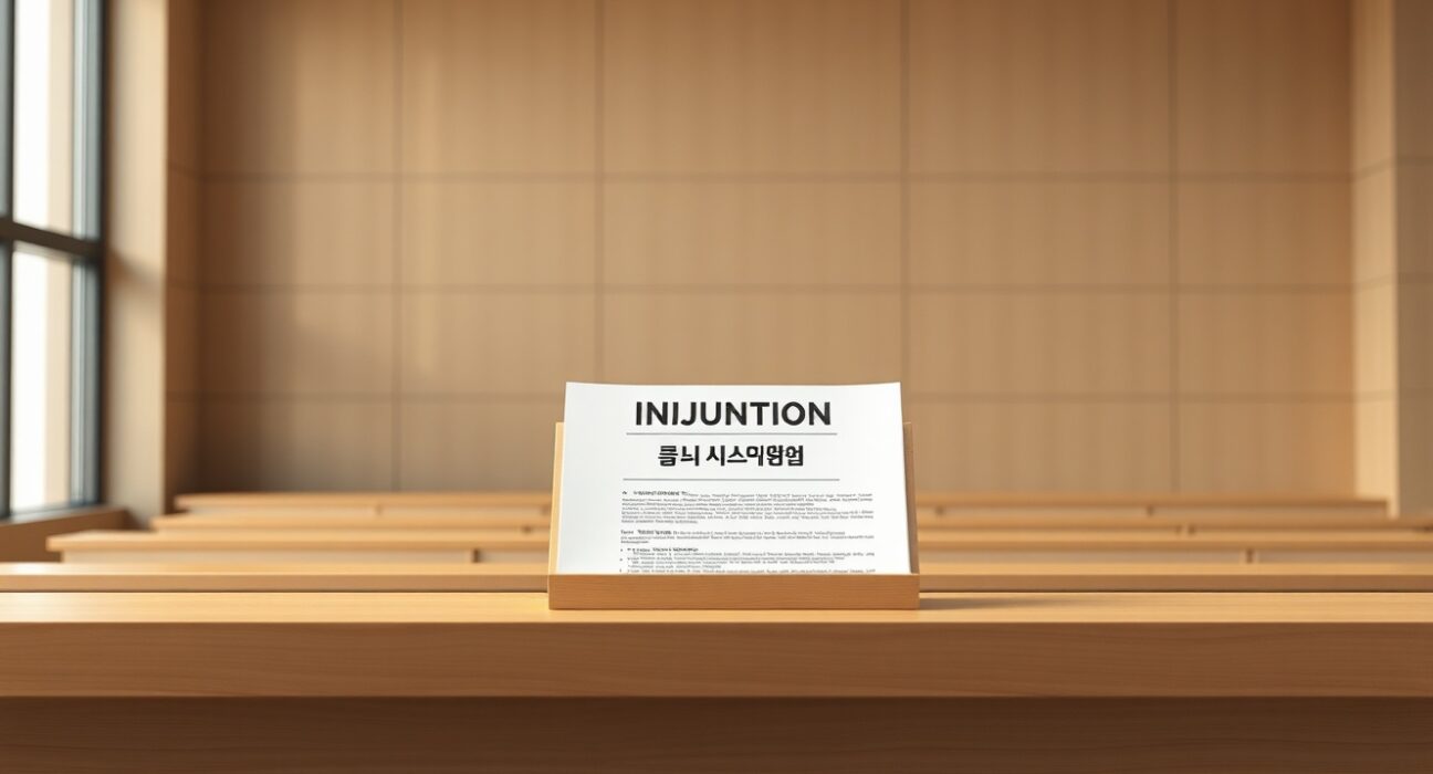 Legal document representing the Flow Foundation's injunction against South Korean crypto exchange