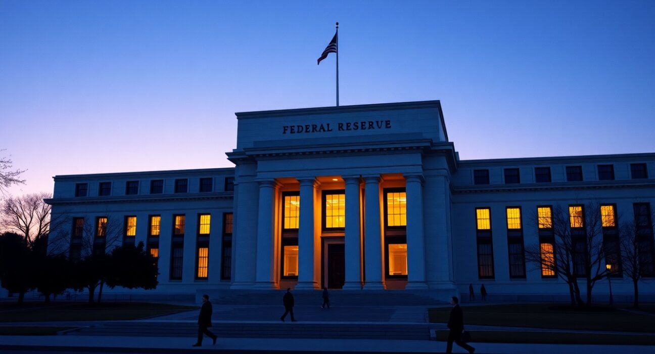 Federal Reserve building in Washington D.C. representing FOMC policy decisions amid global conflict risks