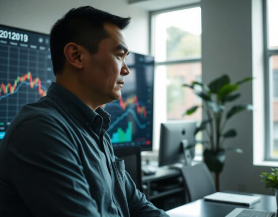 Financial analyst reviewing economic data and FOMC calendar on a screen