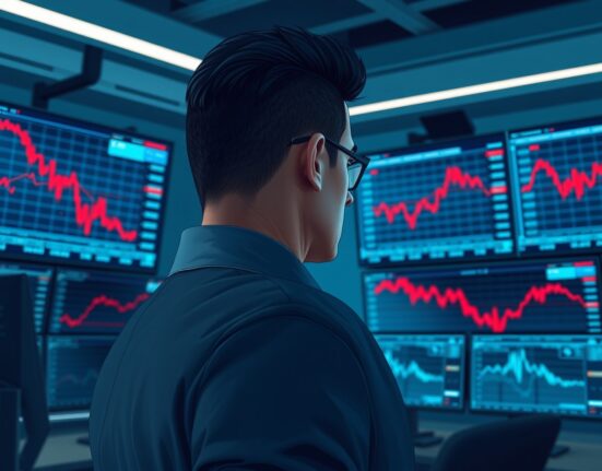 Forex trader analyzing currency market volatility amid Iran-US geopolitical tensions