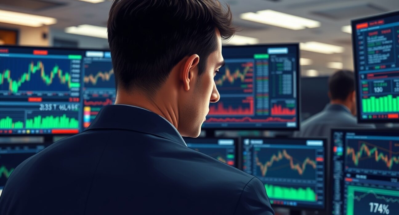 Trader analyzing forex markets after Israel-Lebanon ceasefire announcement