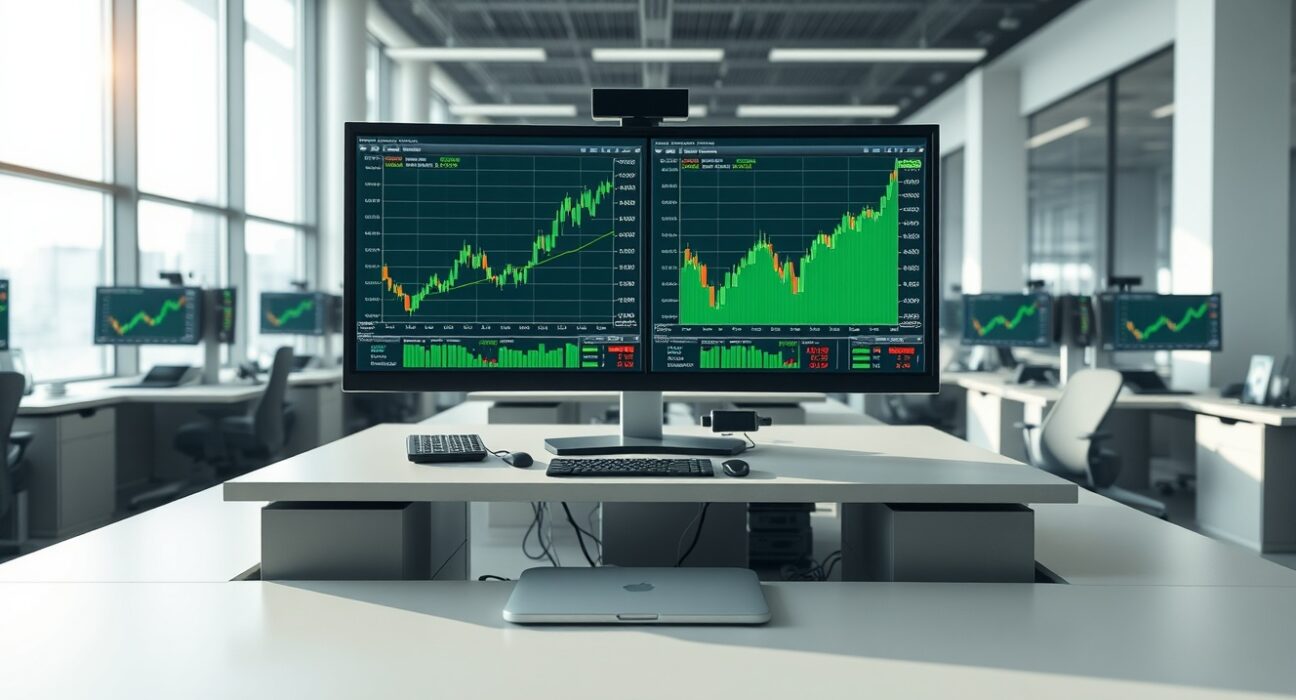 Professional forex trading terminal showing currency market stabilization after recent volatility