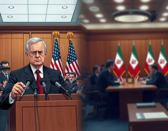 Forex Today: Federal Reserve Chair at press conference with no signs of a US-Iran deal in background, signaling market uncertainty ahead of rate decision.