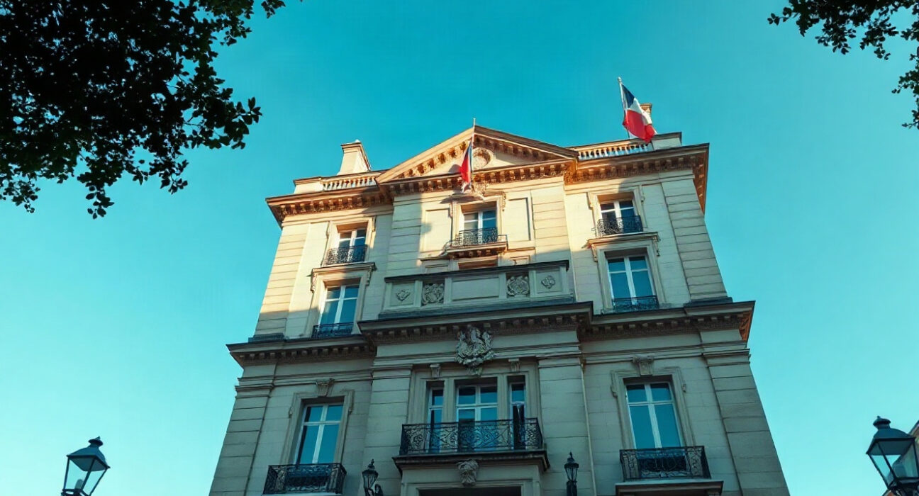 French Ministry of Economy and Finance building in Paris on a clear day