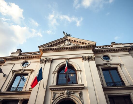 Bank of France building in Paris, symbolizing the country's current account deficit data.