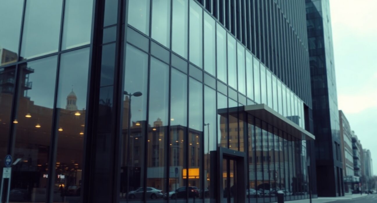 Modern corporate building exterior representing Franklin Templeton's expansion into digital assets