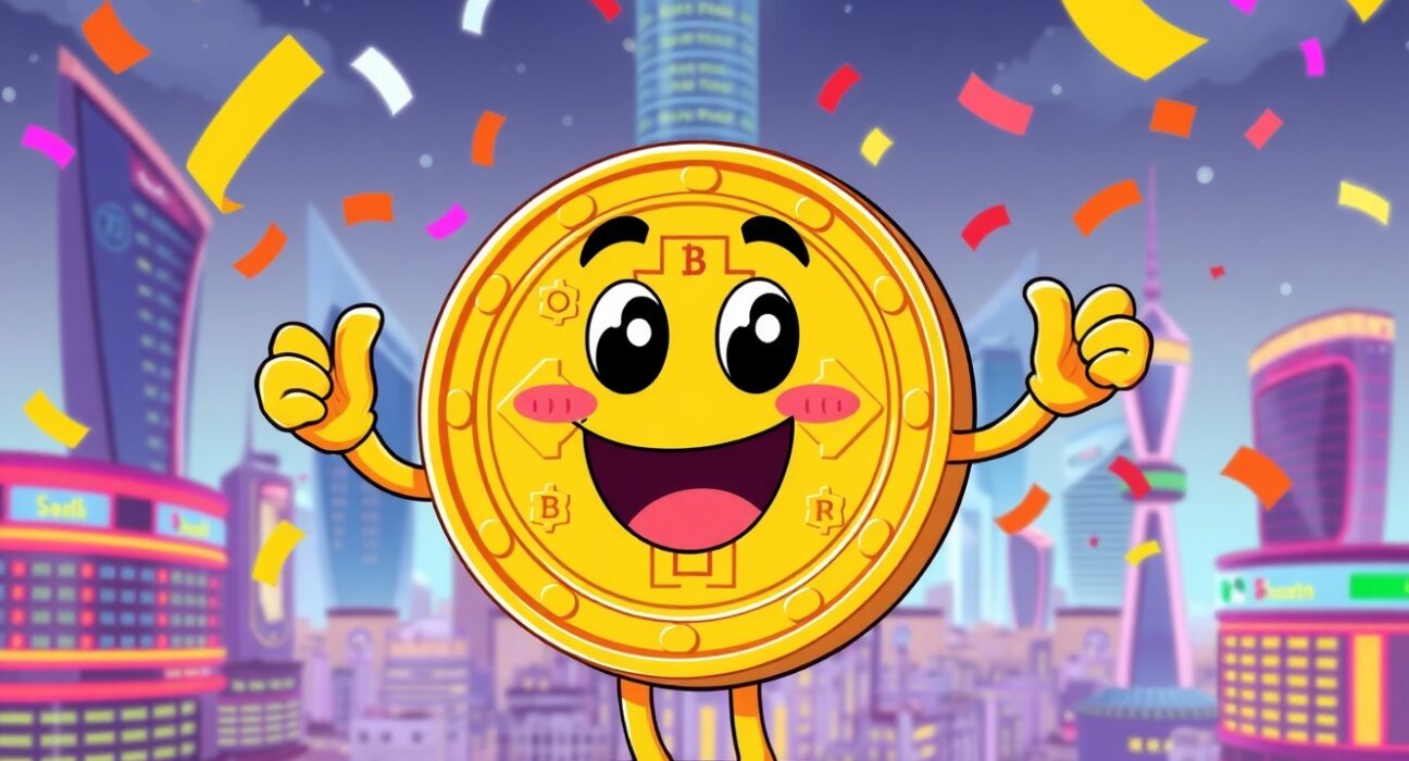 Freisachain FAI cryptocurrency celebrating successful exchange listing on Coinone platform