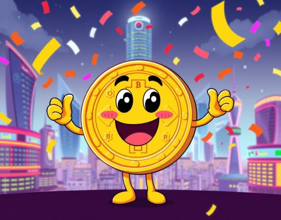 Freisachain FAI cryptocurrency celebrating successful exchange listing on Coinone platform