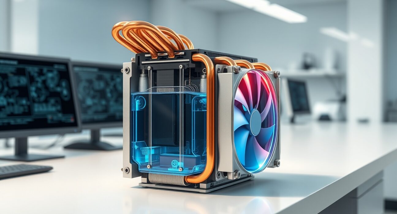 Advanced liquid cooling module for AI semiconductors developed by Frore Systems.