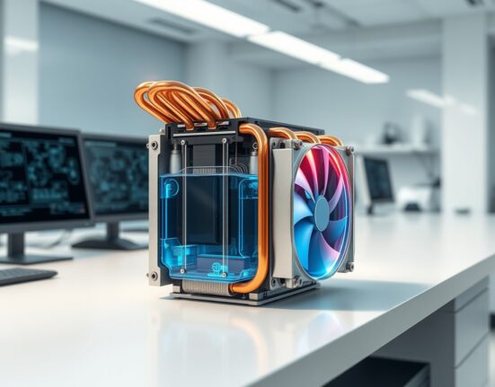 Advanced liquid cooling module for AI semiconductors developed by Frore Systems.