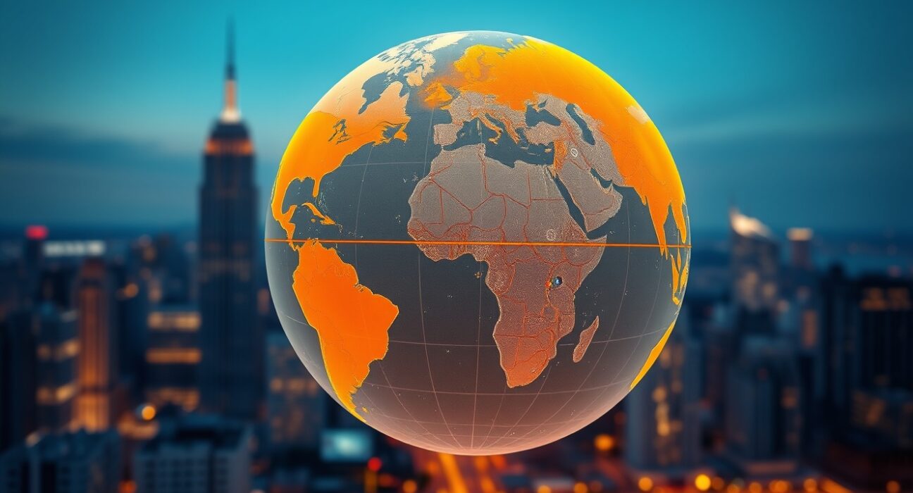 FSB warning on stablecoins threatening financial stability in emerging markets, symbolized by a globe.