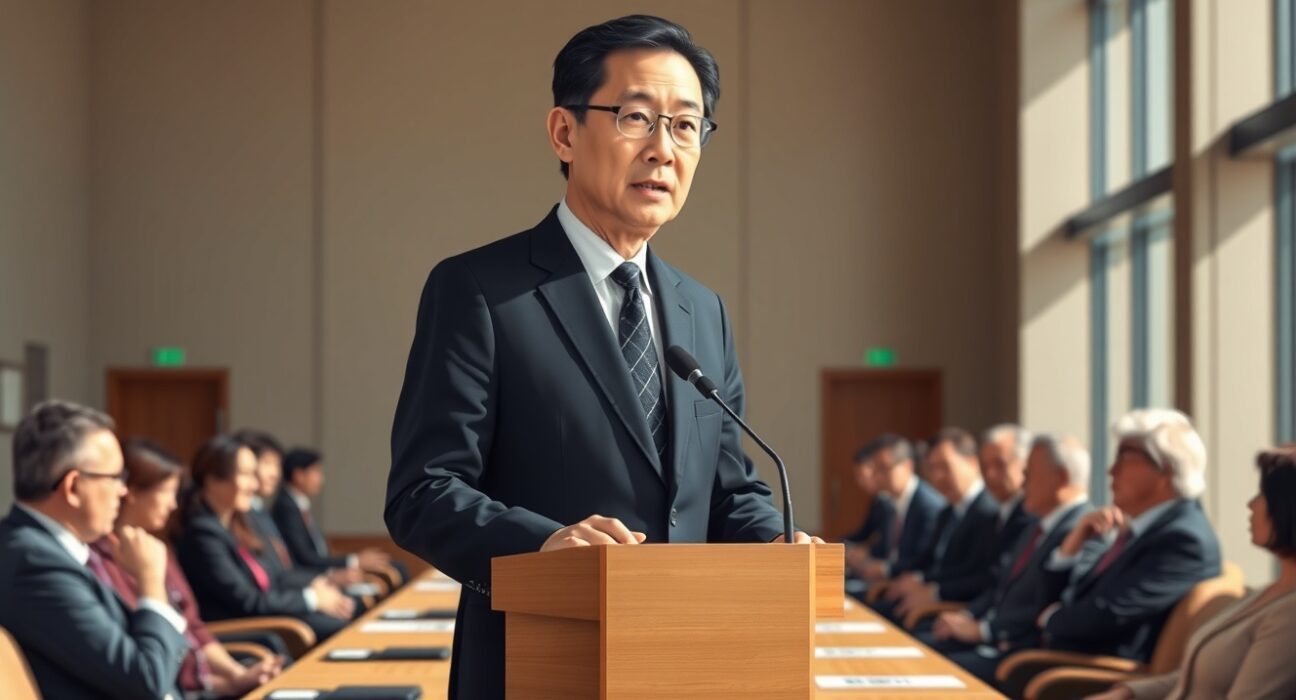 FSS chief Lee Chan-jin discussing crypto prudential regulation at Basel Committee meeting on bank capital requirements
