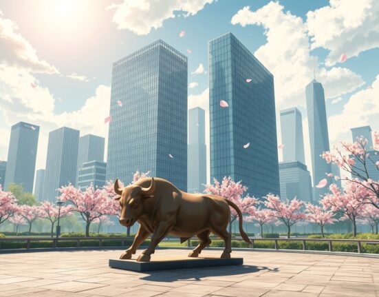 Illustration of a potential US stock market correction in 2026 based on Fundstrat's technical analysis.