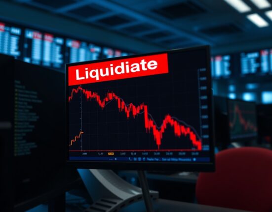 Crypto trading screen showing a sudden liquidation event with $182 million in futures liquidated