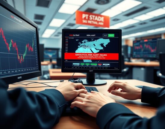 Trader monitoring FX markets during Iran conflict uncertainty ahead of US jobs data release