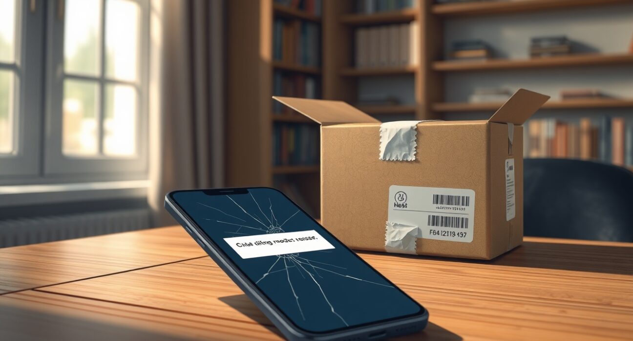Gaia AI Phone delivery problems shown with smartphone and unopened shipping box