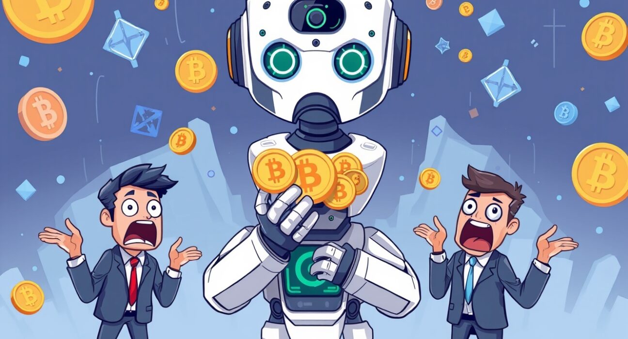 GAIB token buyback illustration showing AI startup reclaiming digital assets from partners