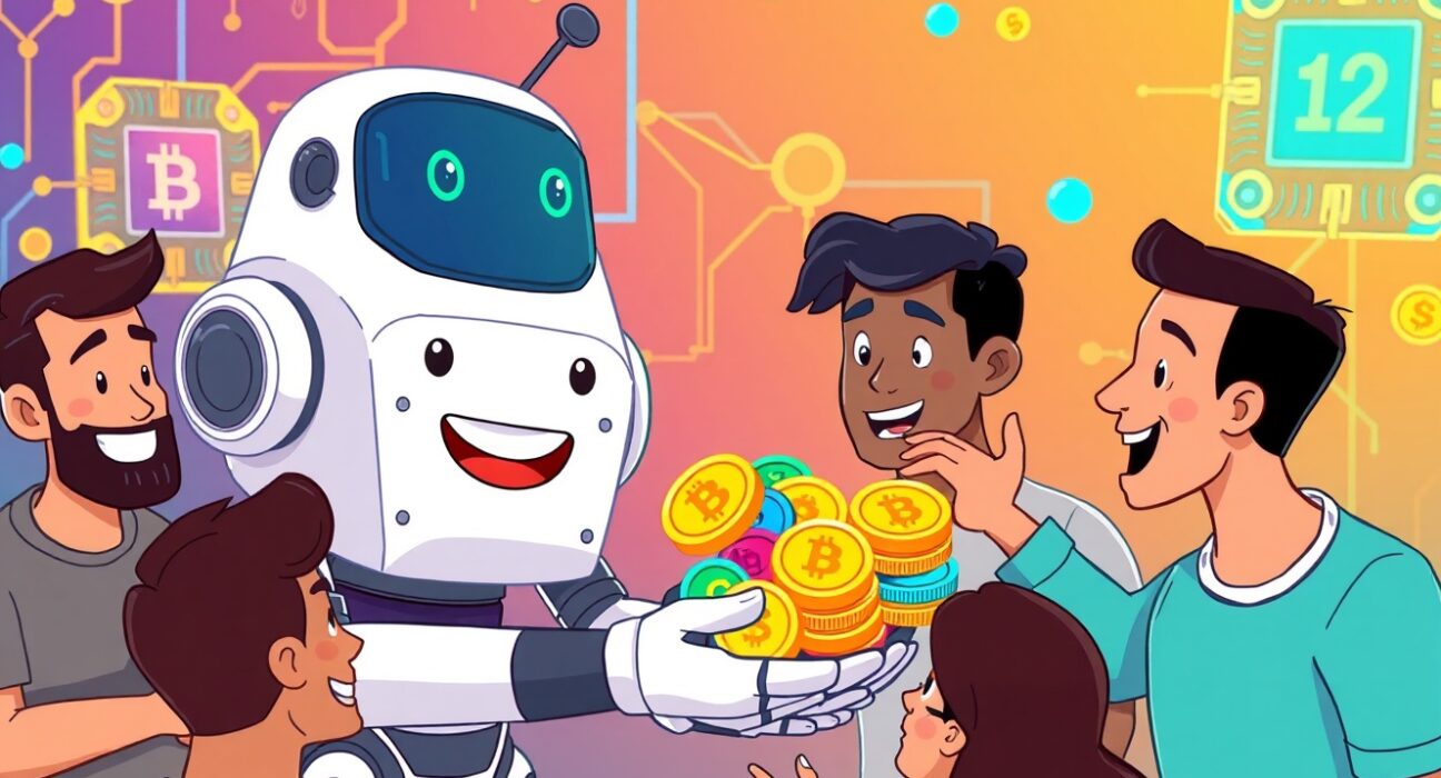 GAIB tokenomics illustration showing community token distribution in blockchain ecosystem