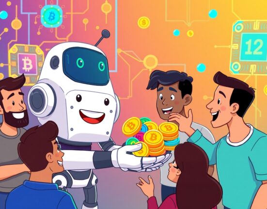 GAIB tokenomics illustration showing community token distribution in blockchain ecosystem