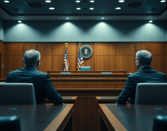 Courtroom scene with Galaxy Digital and BitGo legal teams during acquisition dispute