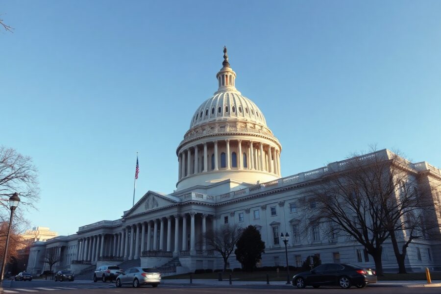 U.S. Capitol building in Washington, D.C., symbolizing legislative uncertainty over crypto regulation.