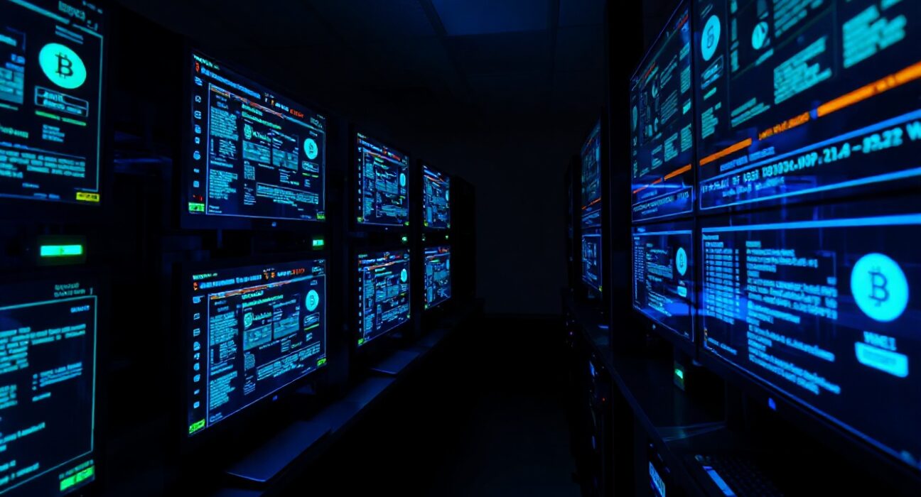 On-chain data monitors showing cryptocurrency wallet activity linked to BitForex founder Garrett Jin