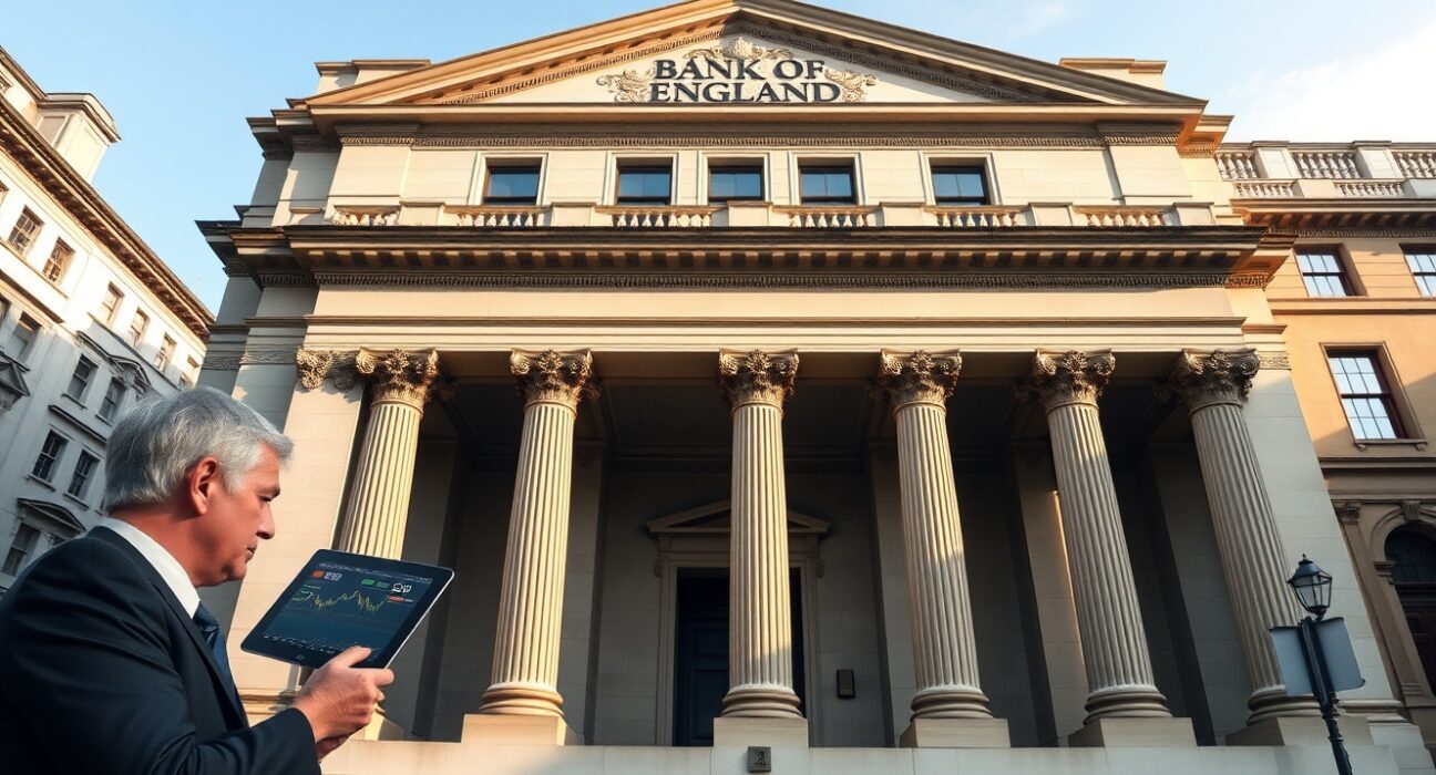 Bank of England building analysis with GBP currency forecast and Deutsche Bank insights