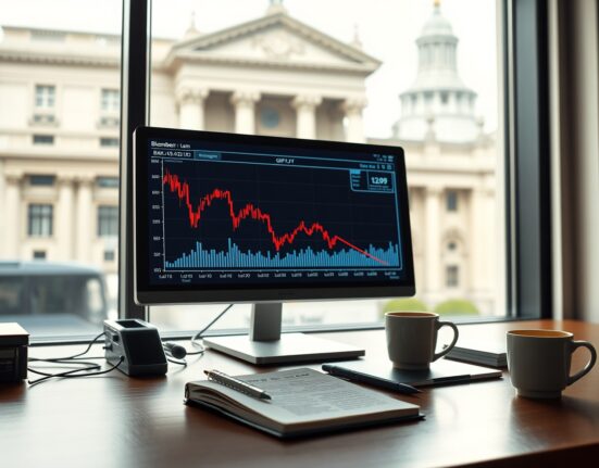 GBP/JPY currency pair declining on trading terminal with Bank of England backdrop