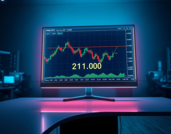 GBP/JPY forex chart showing price drop near 215.00 after UK Retail Sales data beat estimates