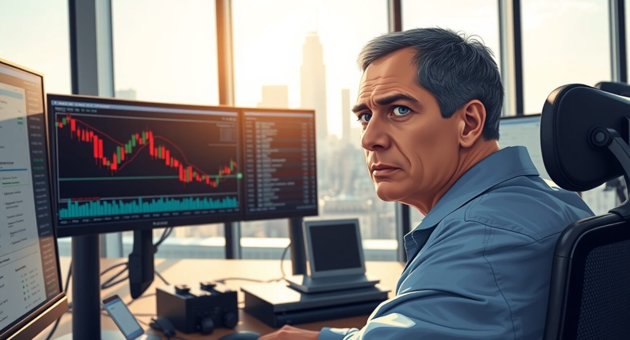 Trader analyzing GBP/JPY currency pair decline following weak UK GDP data release