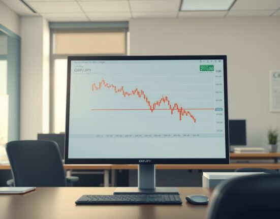 GBP/JPY forex chart analysis showing the Pound Sterling trading below 211.00 against the Japanese Yen.