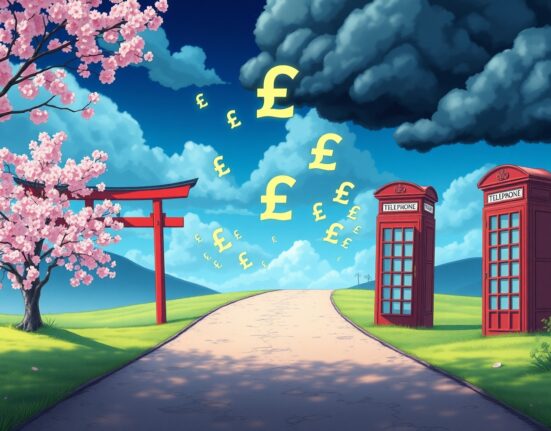 GBP/JPY currency pair analysis showing impact of Bank of Japan policy and UK political factors on exchange rates