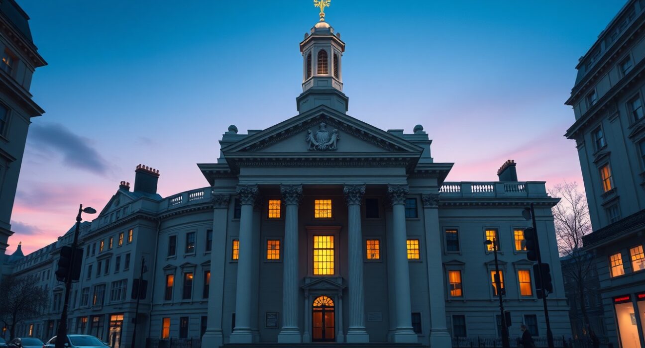 Bank of England building representing monetary policy decisions affecting GBP markets
