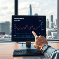 Professional forex analysis of GBP sterling performance on trading terminal with London financial district background