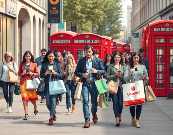 UK retail resilience supporting British Pound Sterling amid economic data fluctuations in London shopping district