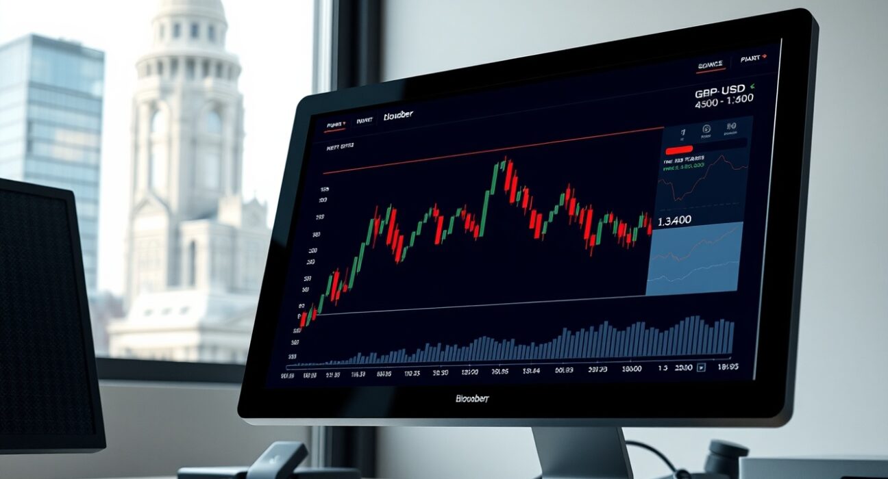 Professional analysis of the GBP/USD forex pair breaking above the 1.3400 resistance level on a trading terminal.