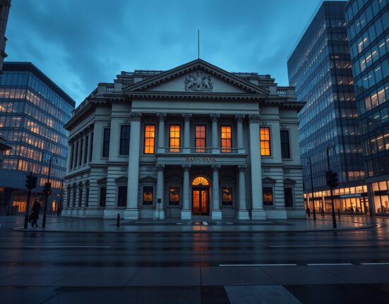 Bank of England building representing hawkish monetary policy supporting GBP/USD exchange rate