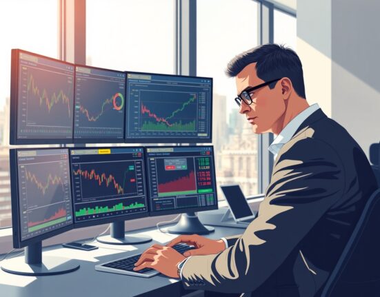 Forex analyst monitoring GBP/USD charts and economic data during critical trading week