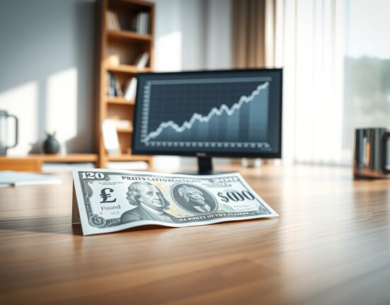 GBP/USD currency pair chart showing upward trend amid softer US Dollar and cooler UK inflation