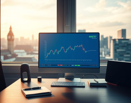 GBP/USD currency pair displayed on trading terminal showing flat movement despite economic data.