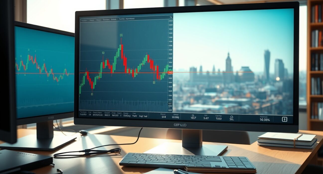 GBP/USD price forecast analysis showing the 50-day EMA resistance level near 1.3500 on a professional trading chart.