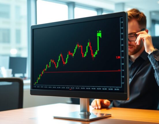 GBP/USD price forecast chart showing bullish-engulfing pattern with traders eyeing 1.36 level in a professional trading environment.
